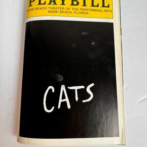 Cats December 23, 1986 Miami Beach Theater of the Perf Arts 62 pgs. Jan. 1987 Ed